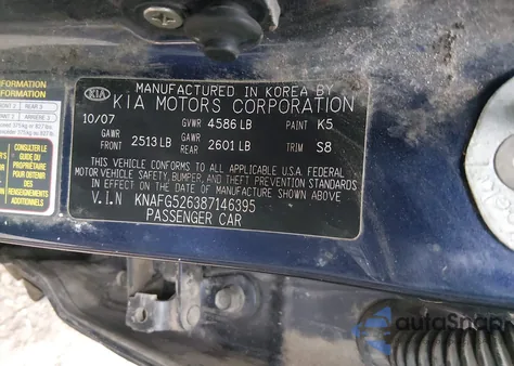 2008 Kia Rondo Lx V6 from USA, damaged, VIN KNAFG526387146395